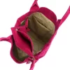  Dámska kabelka cez rameno Luka 26-026 magenta z semišovej kože, shopper 40 x 37 x 13 cm