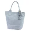  Dámska kožená kabelka cez rameno Luka 26-026 v svetlomodrej farbe, shopper, 40 x 37 x 13 cm