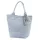  Dámska kožená kabelka cez rameno Luka 26-026 v svetlomodrej farbe, shopper, 40 x 37 x 13 cm