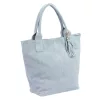  Dámska kožená kabelka cez rameno Luka 26-026 v svetlomodrej farbe, shopper, 40 x 37 x 13 cm