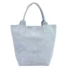 Dámska kožená kabelka cez rameno Luka 26-026 v svetlomodrej farbe, shopper, 40 x 37 x 13 cm