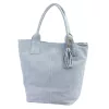  Dámska kožená kabelka cez rameno Luka 26-026 v svetlomodrej farbe, shopper, 40 x 37 x 13 cm