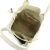  Dámska béžová kabelka cez rameno z semišovej kože Luka 26-026, shopper, 40 x 37 x 13 cm