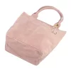  Dámska kabelka cez rameno Luka 26-026 púdrovej farby z semišovej kože, shopper 40 x 37 x 13 cm