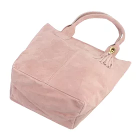    Dámska kabelka cez rameno Luka 26-026 púdrovej farby z semišovej kože, shopper 40 x 37 x 13 cm
