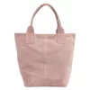  Dámska kabelka cez rameno Luka 26-026 púdrovej farby z semišovej kože, shopper 40 x 37 x 13 cm
