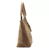  Dámska kabelka cez rameno Luka 26-026 tmavo béžovej farby z semišovej kože, shopper 40 x 37 x 13 cm