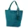  Dámska tyrkysovo modrá semišová kožená kabelka cez rameno Luka 26-026, shopper, 40 x 35 x 18 cm