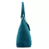  Dámska tyrkysovo modrá semišová kožená kabelka cez rameno Luka 26-026, shopper, 40 x 35 x 18 cm