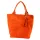  Dámska oranžová kabelka cez rameno z semišovej kože Luka 26-026, shopper, 40 x 35 x 18 cm