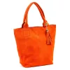  Dámska oranžová kabelka cez rameno z semišovej kože Luka 26-026, shopper, 40 x 35 x 18 cm