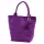  Dámska fialová kabelka cez rameno z semišovej kože Luka 26-026, shopper, 40 x 35 x 18 cm