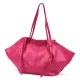  Dámska kožená veľká kabelka cez rameno Luka 26-012 magenta 60 x 30 x 15 cm