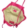  Dámska kožená veľká kabelka cez rameno Luka 26-012 magenta 60 x 30 x 15 cm