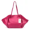  Dámska kožená veľká kabelka cez rameno Luka 26-012 magenta 60 x 30 x 15 cm