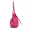  Dámska kožená veľká kabelka cez rameno Luka 26-012 magenta 60 x 30 x 15 cm