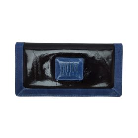    Čierno-modrá dámska kožená peňaženka Giorgio Carelli 19,5 x 10 cm
