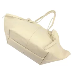   Dámska kožená veľká kabelka cez rameno Luka 26-012 béžová 60 x 30 x 15 cm