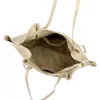 Dámska kožená veľká kabelka cez rameno Luka 26-012 béžová 60 x 30 x 15 cm