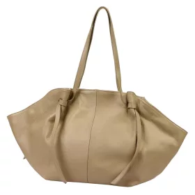    Dámska kožená veľká kabelka cez rameno Luka 26-012 v béžovej farbe 60 x 30 x 15 cm