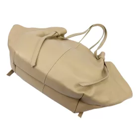    Dámska kožená veľká kabelka cez rameno Luka 26-012 v béžovej farbe 60 x 30 x 15 cm