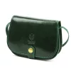  Dámska crossbody kabelka Florence ART. 882 smaragdovo zelená z hodvábne lesklej kože 19 x 15 x 7 cm