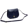  Dámska tmavomodrá crossbody kabelka Florence ART. 882 z hodvábne lesklej kože 19 x 15 x 7 cm