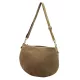  Dámska taupe kabelka cez rameno Luka 26-098 z semišovej kože, bočná taška 37 x 26 x 5 cm