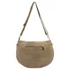  Dámska taupe kabelka cez rameno Luka 26-098 z semišovej kože, bočná taška 37 x 26 x 5 cm