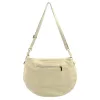  Dámska béžová kabelka cez rameno, crossbody kabelka z semišovej kože Luka 26-098, rozmery 37 x 26 x 5 cm