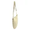  Dámska béžová kabelka cez rameno, crossbody kabelka z semišovej kože Luka 26-098, rozmery 37 x 26 x 5 cm