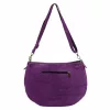  Dámska semišová kožená kabelka Luka 26-098 fialovej farby 37 x 26 x 5 cm