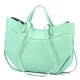 Luka 25-025 türkiz női bőr kézitáska, válltáska  40 x 30 x 12 cm