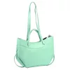 Luka 25-025 türkiz női bőr kézitáska, válltáska  40 x 30 x 12 cm