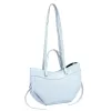 Luka 25-025 DOLLARO pasztell kék női bőr kézitáska, válltáska 33 x 26 x 9 cm