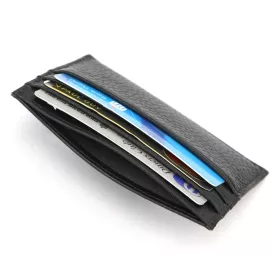    Pánska peňaženka Gregorio P0695 z čiernej hovädzej kože 10 x 7,5 cm