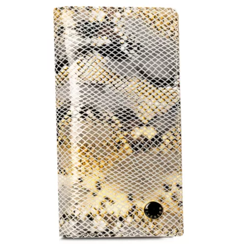 Dámska peňaženka Peterson PTN 421431-SFL béžovej farby z hovädzej kože 10 x 19 x 2,5 cm