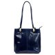 Florence 35 navy női bőr válltáska, hátizsákká alakítható 32 x 28 x 9 cm