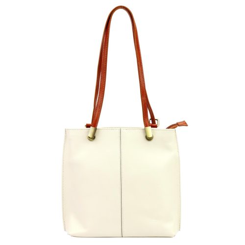 Florence 35 bézs női bőr válltáska, hátizsákká alakítható 32 x 28 x 9 cm