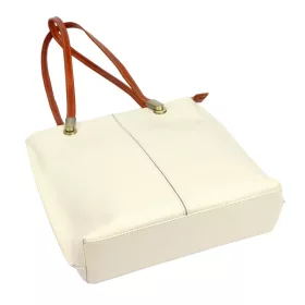    Dámska kožená taška cez rameno Florence 35 béžovej farby, ktorú možno premeniť na batoh 32 x 28 x 9 cm