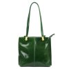 Florence 35 smaragzöld női bőr válltáska, hátizsákká alakítható 32 x 28 x 9 cm