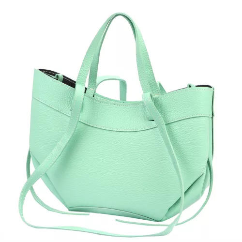 Luka 25-025 DOLLARO türkiz női bőr kézitáska, válltáska 33 x 26 x 9 cm