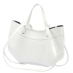   Luka 25-025 DOLLARO fehér női bőr kézitáska, válltáska 33 x 26 x 9 cm