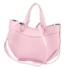 Luka 25-025 DOLLARO pasztell rózsaszín női bőr kézitáska, válltáska 33 x 26 x 9 cm