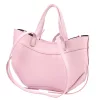 Luka 25-025 DOLLARO pasztell rózsaszín női bőr kézitáska, válltáska 33 x 26 x 9 cm