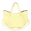 Luka 25-025 DOLLARO halvány sárga női bőr kézitáska, válltáska 33 x 26 x 9 cm