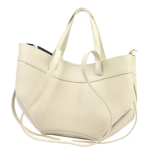 Luka 25-025 DOLLARO bézs női bőr kézitáska, válltáska 33 x 26 x 9 cm