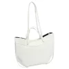Luka 25-025 fehér női bőr kézitáska, válltáska 40 x 30 x 12 cm