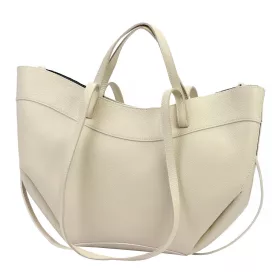   Luka 25-025 bézs női bőr kézitáska, válltáska 40 x 30 x 12 cm