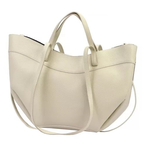 Luka 25-025 bézs női bőr kézitáska, válltáska 40 x 30 x 12 cm